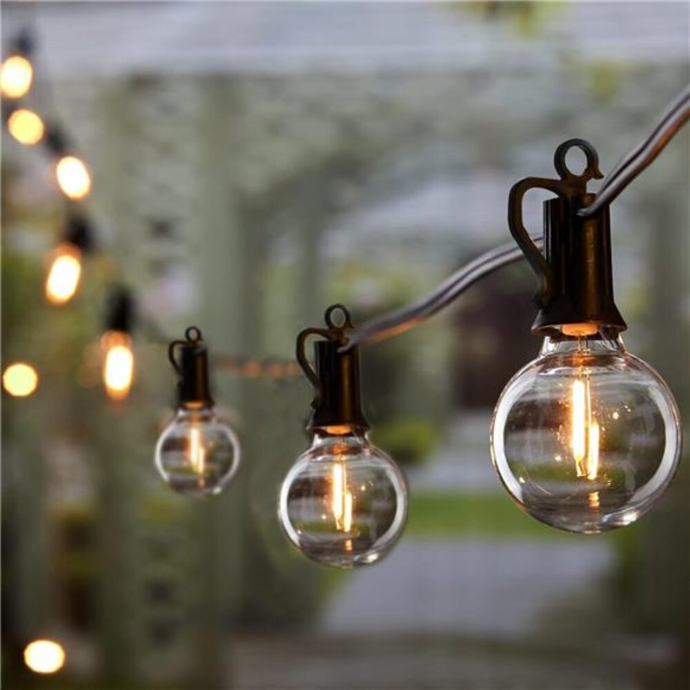 Outdoor String Lights - Connectable Dimmable LED Patio String Lights with G40